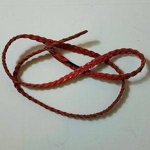 Express leather braided pink belt size large